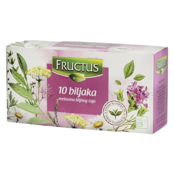 Čaj sa 10 biljaka Fructus 20 filter kesica