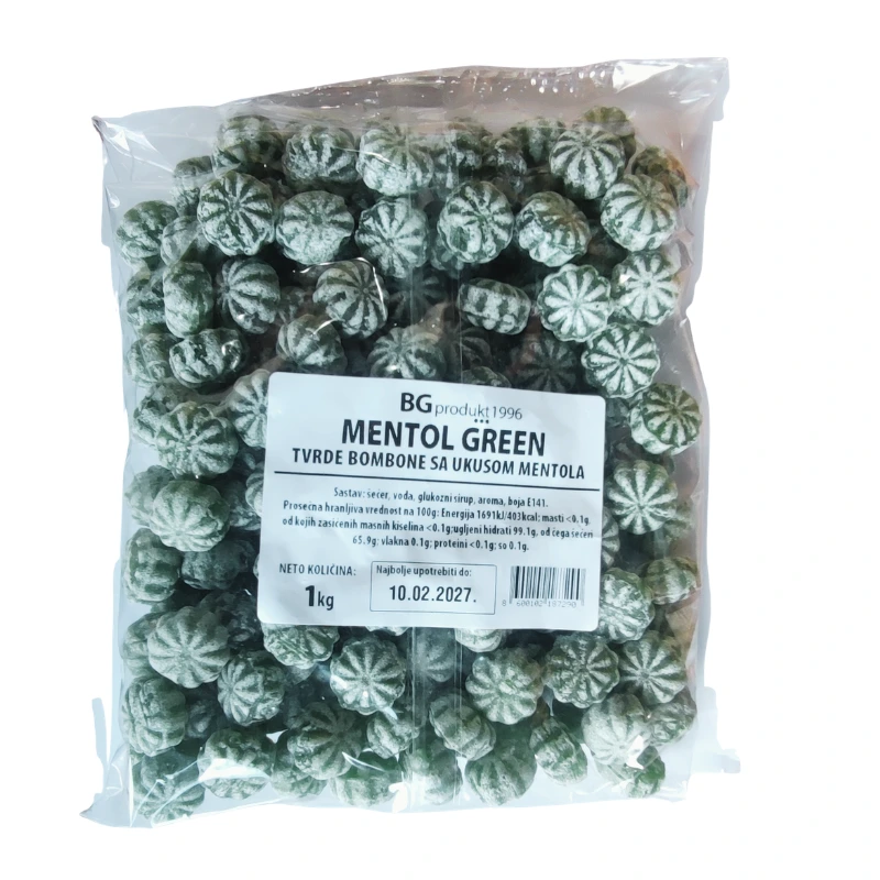 mentol bombone zelene
